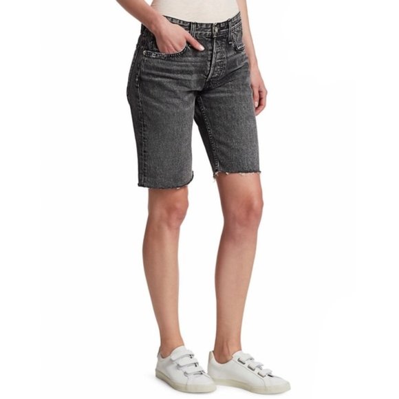 rag & bone Pants - RAG & BONE Rosa Mid-Rise Denim Walking Shorts